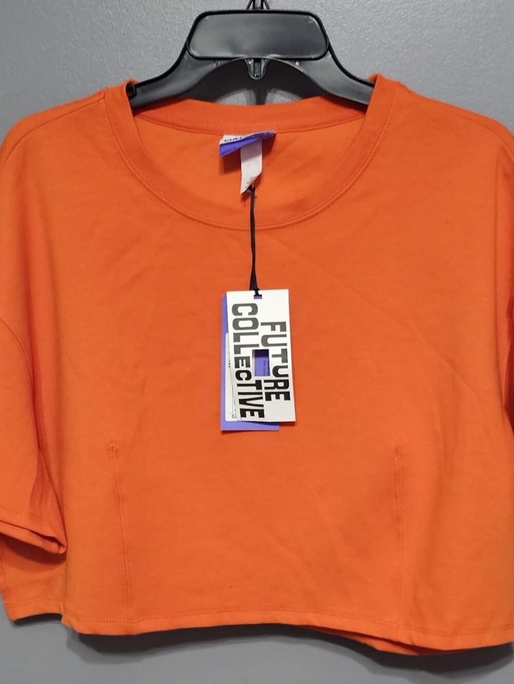 Future Collective orange cropped tee